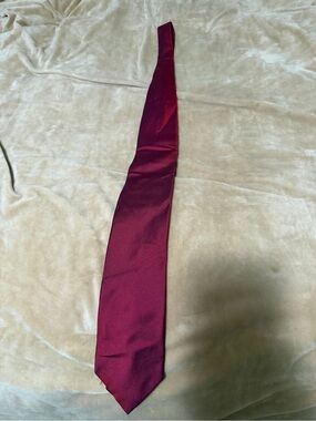 Faconnable Mens Burgundy Red Tie